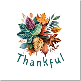 Thankful - Green Posters and Art